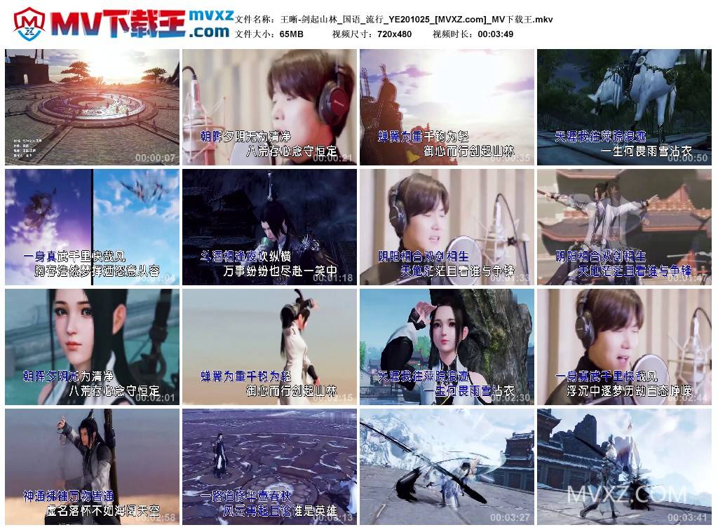 王晰-剑起山林_国语_流行_YE201025